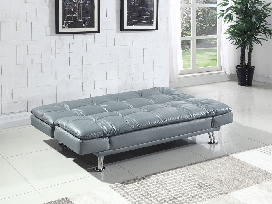 Coaster Dilleston Tufted Back Upholstered Sofa Bed Grey Default Title