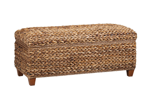 Coaster Laughton Hand-Woven Banana Leaf Storage Trunk Amber Default Title