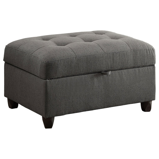 Coaster Stonenesse Tufted Storage Ottoman Grey Default Title