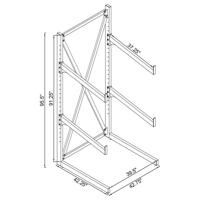 Coaster Wright 3-tier Sofa Display Rack Black Default Title