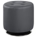 Coaster Bowman Round Upholstered Ottoman Grey Default Title