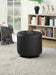 Coaster Bowman Round Upholstered Ottoman Black Default Title