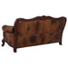 Coaster Victoria Upholstered Tufted Living Room Set Brown Sofa+Loveseat+Armchair