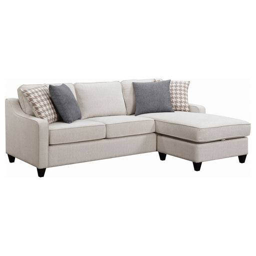 Coaster Mcloughlin Upholstered Sectional Platinum Default Title