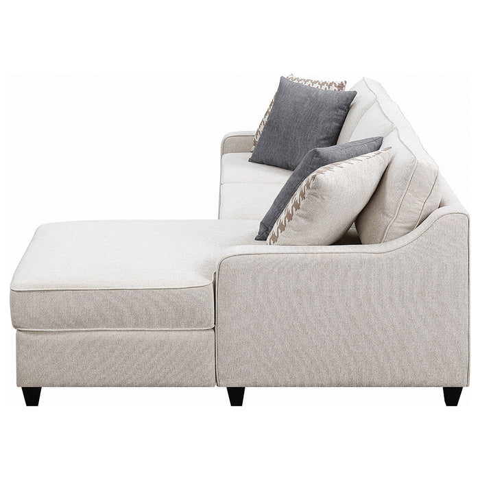 Coaster Mcloughlin Upholstered Sectional Platinum Default Title