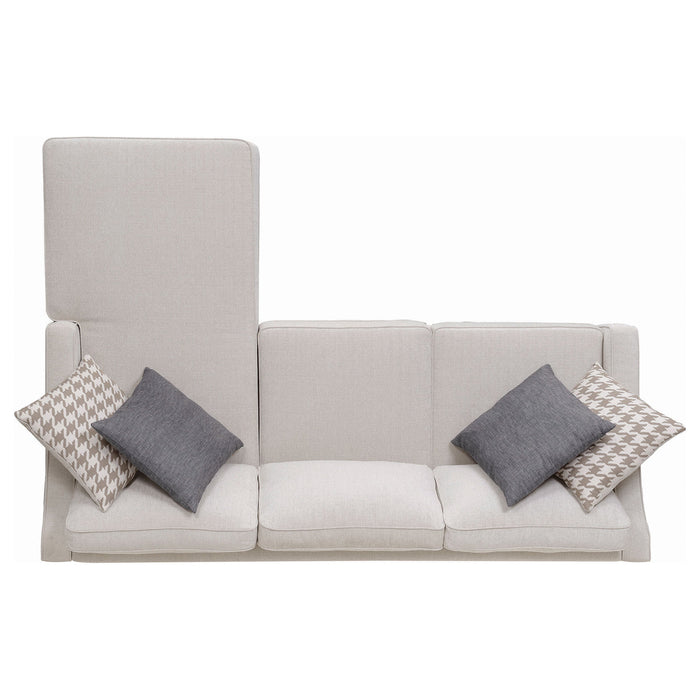 Coaster Mcloughlin Upholstered Sectional Platinum Default Title