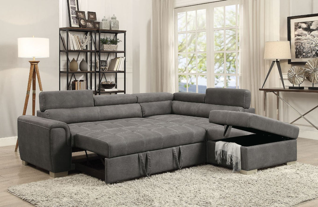 Thelma 96"L Sectional Sofa with Pull-Out Bed