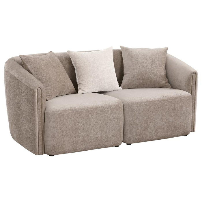 Townsend Chenille Upholstered Sofa Set Latte