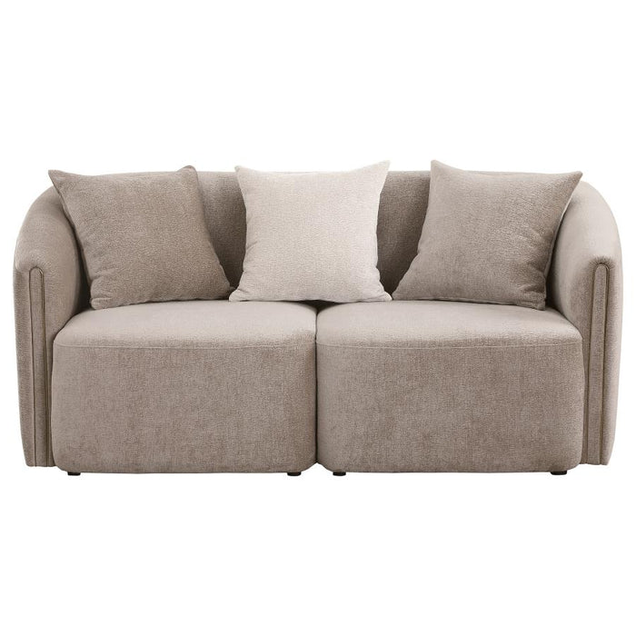 Townsend Chenille Upholstered Sofa Set Latte