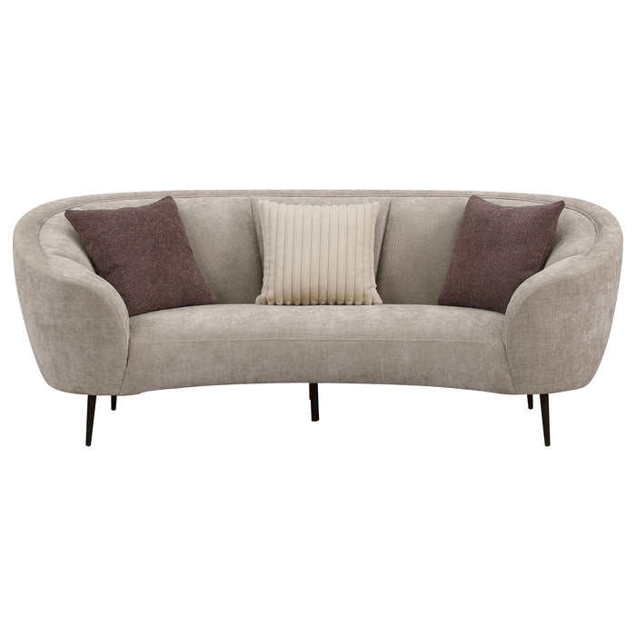 Ellorie  Upholstered Curved Sofa Set Beige