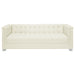 Coaster Chaviano 2-piece Upholstered Tufted Sofa Set Pearl White Sofa+Loveseat+Armchair+Ottoman