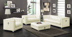 Coaster Chaviano 2-piece Upholstered Tufted Sofa Set Pearl White Sofa+Loveseat+Armchair+Ottoman