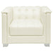 Coaster Chaviano 2-piece Upholstered Tufted Sofa Set Pearl White Sofa+Loveseat+Armchair+Ottoman