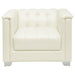 Coaster Chaviano Tufted Upholstered Chair Pearl White Default Title