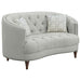 Coaster Avonlea Upholstered Tufted Living Room Set Grey Sofa+Loveseat+Armchair