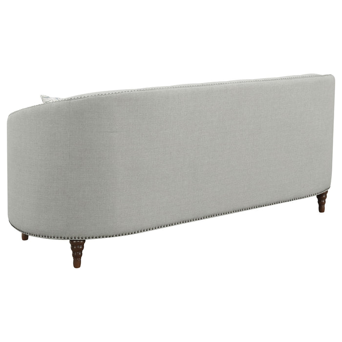 Coaster Avonlea Sloped Arm Upholstered Sofa Trim Grey Default Title