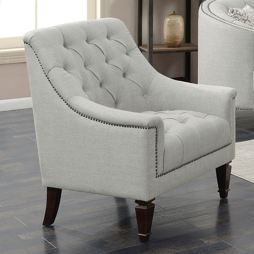 Coaster Avonlea Sloped Arm Upholstered Chair Grey Default Title