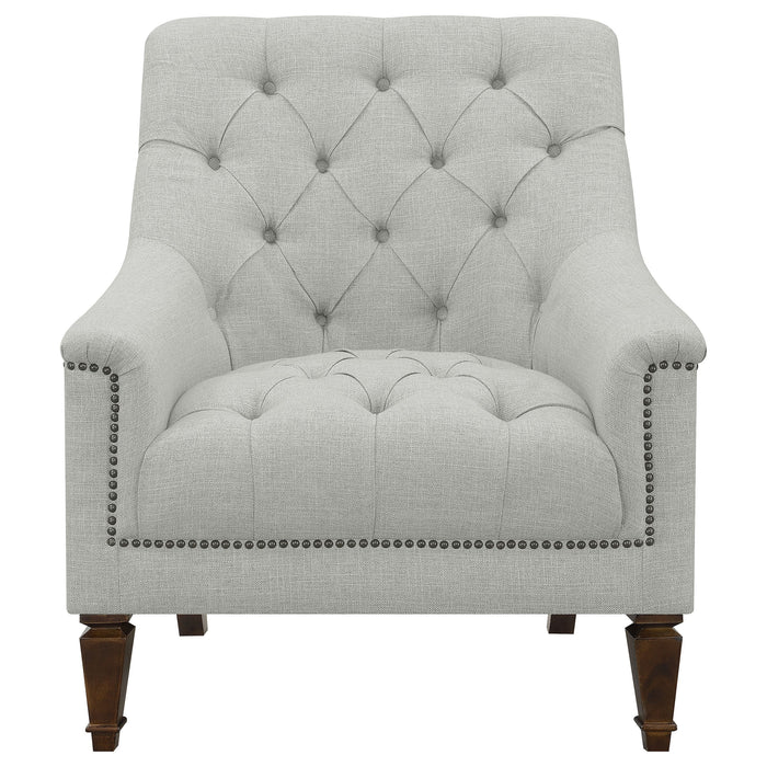 Coaster Avonlea Sloped Arm Upholstered Chair Grey Default Title