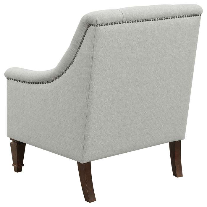 Coaster Avonlea Sloped Arm Upholstered Chair Grey Default Title