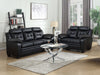 Coaster Finley Upholstered Pillow Top Arm Living Room Set Black Sofa+Loveseat