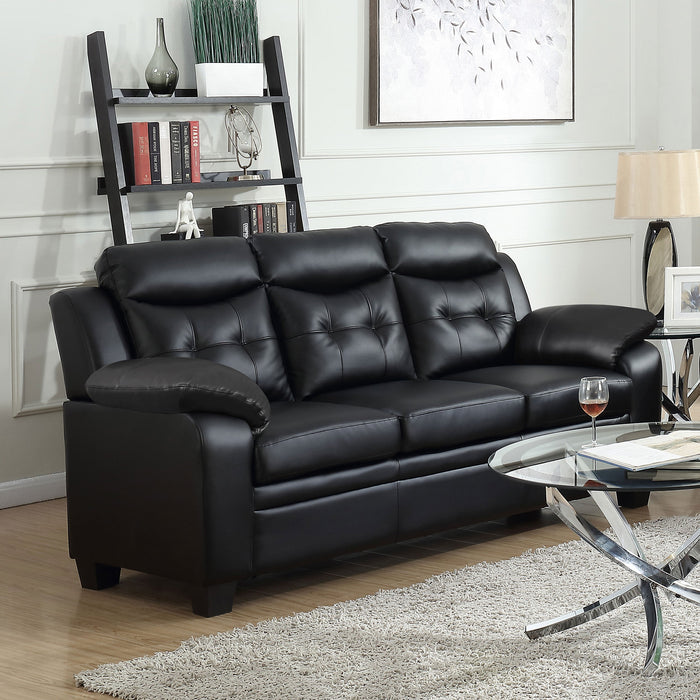 Coaster Finley Tufted Upholstered Sofa Black Default Title