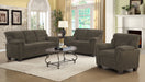 Coaster Clementine Upholstered Pillow Top Arm Living Room Set Sofa+Loveseat+Armchair