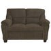 Coaster Clementine Upholstered Loveseat with Nailhead Trim Brown Default Title