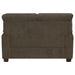 Coaster Clementine Upholstered Loveseat with Nailhead Trim Brown Default Title