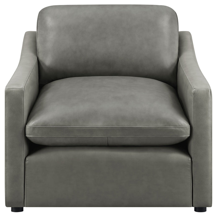 Grayson Sloped Arm Upholstered Chair Grey