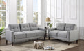 Coaster Bowen 2-piece Upholstered Track Arms Tufted Sofa Set Grey Sofa+Loveseat