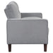 Coaster Bowen 2-piece Upholstered Track Arms Tufted Sofa Set Grey Sofa+Loveseat+Armchair