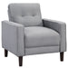 Coaster Bowen 2-piece Upholstered Track Arms Tufted Sofa Set Grey Sofa+Loveseat+Armchair