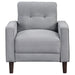 Coaster Bowen 2-piece Upholstered Track Arms Tufted Sofa Set Grey Sofa+Loveseat+Armchair