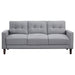 Coaster Bowen Upholstered Track Arms Tufted Sofa Grey Default Title