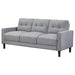 Coaster Bowen Upholstered Track Arms Tufted Sofa Grey Default Title