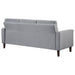 Coaster Bowen Upholstered Track Arms Tufted Sofa Grey Default Title