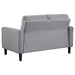 Coaster Bowen Upholstered Track Arms Tufted Loveseat Grey Default Title