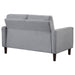 Coaster Bowen Upholstered Track Arms Tufted Loveseat Grey Default Title