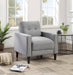 Coaster Bowen Upholstered Track Arms Tufted Chair Grey Default Title