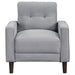 Coaster Bowen Upholstered Track Arms Tufted Chair Grey Default Title