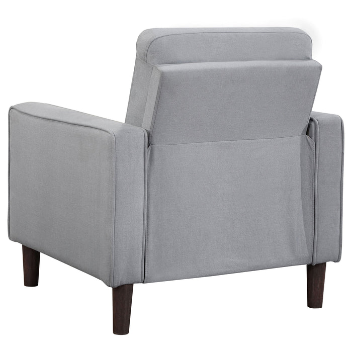 Coaster Bowen Upholstered Track Arms Tufted Chair Grey Default Title