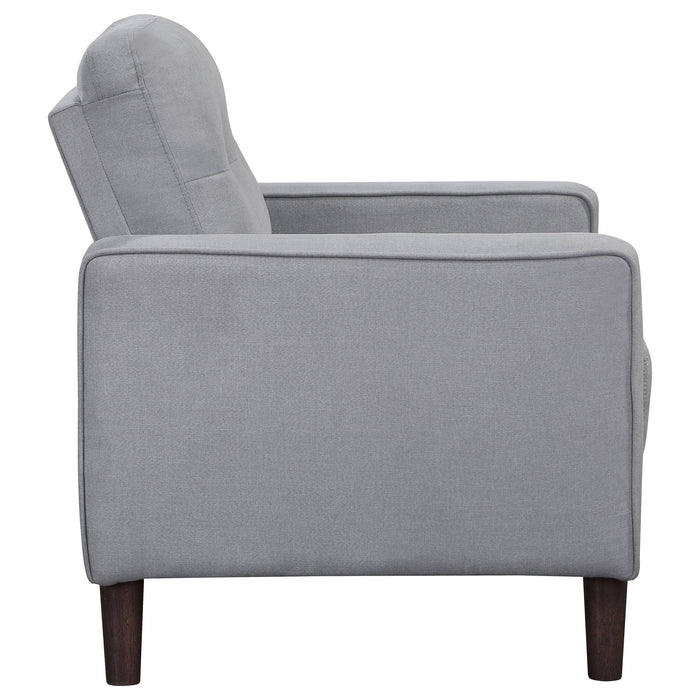 Coaster Bowen Upholstered Track Arms Tufted Chair Grey Default Title