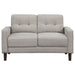 Coaster Bowen 2-piece Upholstered Track Arms Tufted Sofa Set Beige Sofa+Loveseat+Armchair