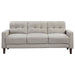 Coaster Bowen Upholstered Track Arms Tufted Sofa Beige Default Title