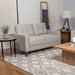 Coaster Bowen Upholstered Track Arms Tufted Loveseat Beige Default Title