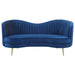 Coaster Sophia Camel Back Living Room Set Blue Sofa+Loveseat+Armchair