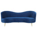 Coaster Sophia Upholstered Camel Back Sofa Blue Default Title