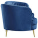 Coaster Sophia Upholstered Camel Back Sofa Blue Default Title