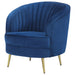 Coaster Sophia Upholstered Vertical Channel Tufted Chair Blue Default Title