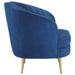 Coaster Sophia Upholstered Vertical Channel Tufted Chair Blue Default Title